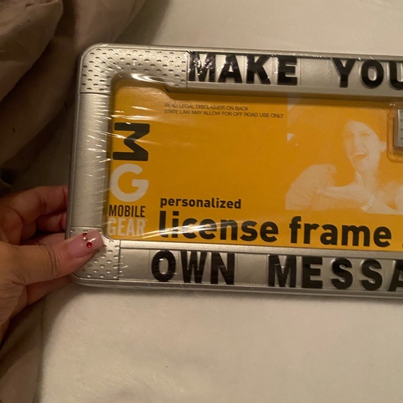 Silver License Plate Frame - Picture 3 of 5